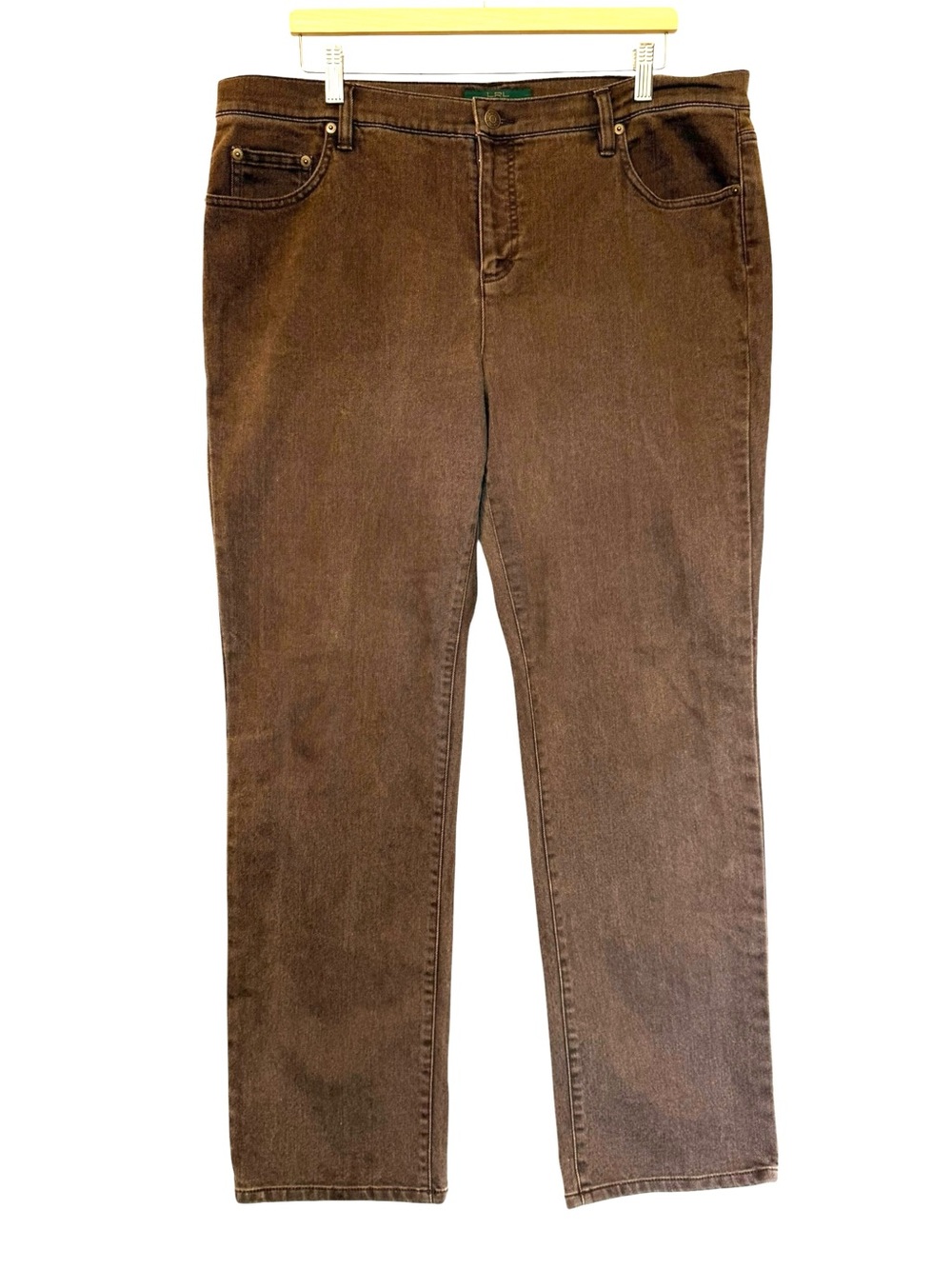 Lauren Ralph Lauren Classic Straight Jeans Brown 16W